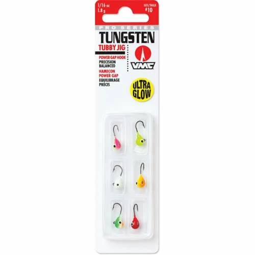 Discount ๐ Ice Fishing Jigs VMC Tungsten Tubby Jig 6 Pack ๐