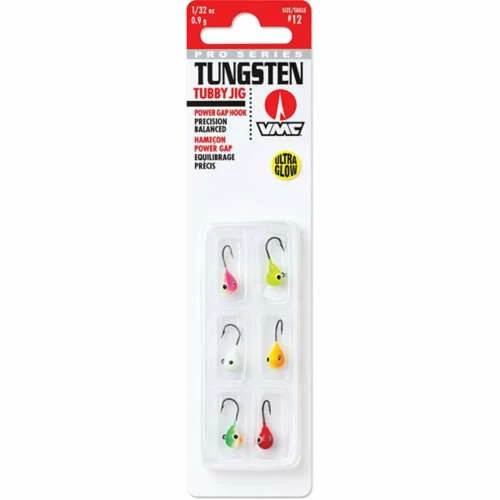 Best Sale ๐ Ice Fishing Tackle Kits VMC Tungsten Glow Tubby Jig Kit ๐