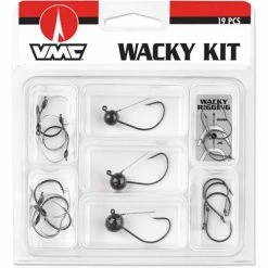 Discount 😍 Fishing Tackle Kits VMC Wacky Hook Kit 19 Pieces ✨